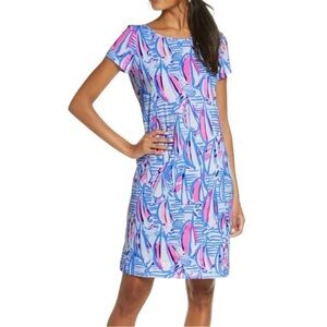 Lilly Pulitzer Blue and Pink Patterned Swim Coverup